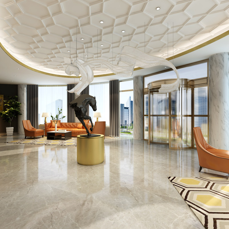 草原色調輕奢型內蒙古酒店裝修設計圖