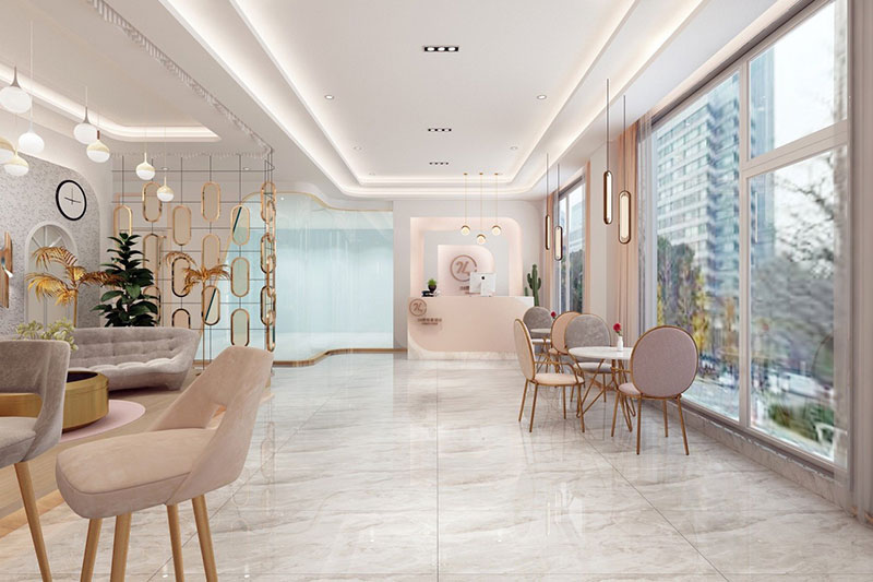 1600方美容院裝修設(shè)計案例